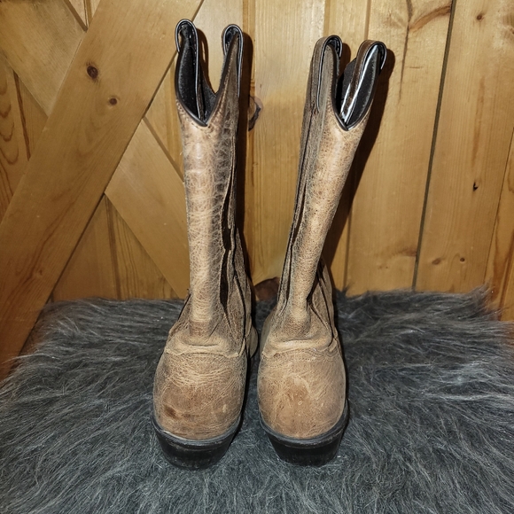 Abilene Leather Cowboy boots Tooled Inlay Womens Size 8 - Picture 8 of 16